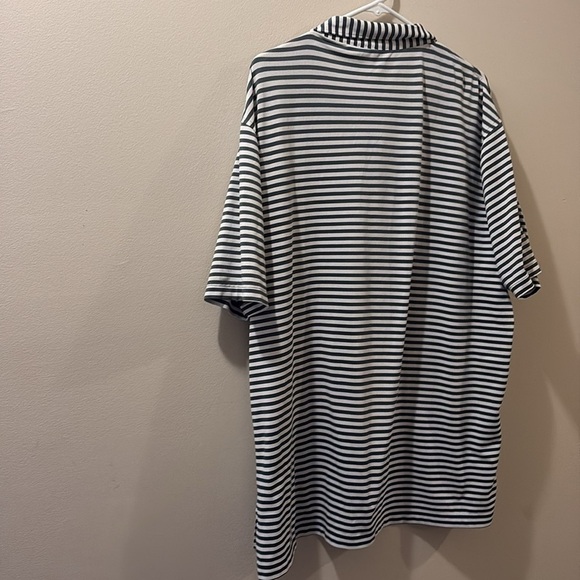 Peter Millar green and White Striped golf Polo Shirt - size XL - Picture 5 of 6
